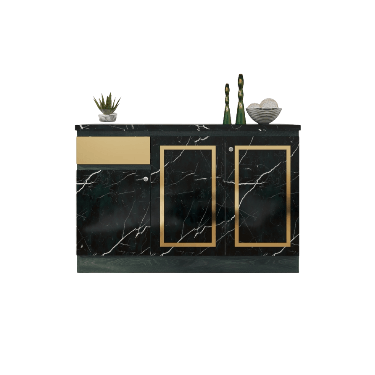 ตู้เตี้ย WISDOM DESIGN FURNITURE รุ่น GCS-121 120 ซม. สีแอชเกรย์/ดาร์คมาร์เบิ้ล_0